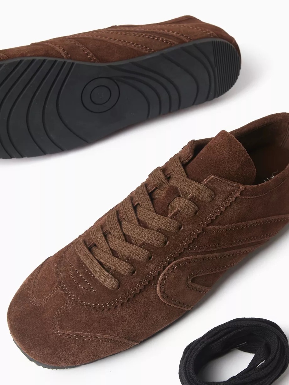 Jeffrey Campbell Brown Suede Lace-Up Sneakers